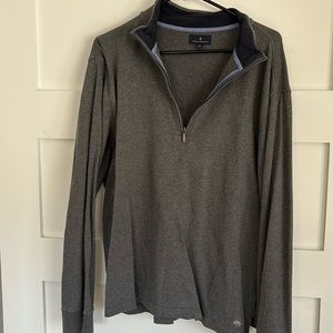 Men’s Brooks brothers gray quarters zip sweater